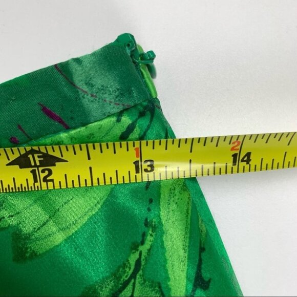 RW & Co. Green Floral A Line Skirt - Picture 4 of 5